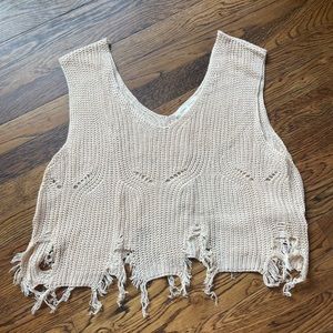 Gilded Intent Crochet Sweater Vest